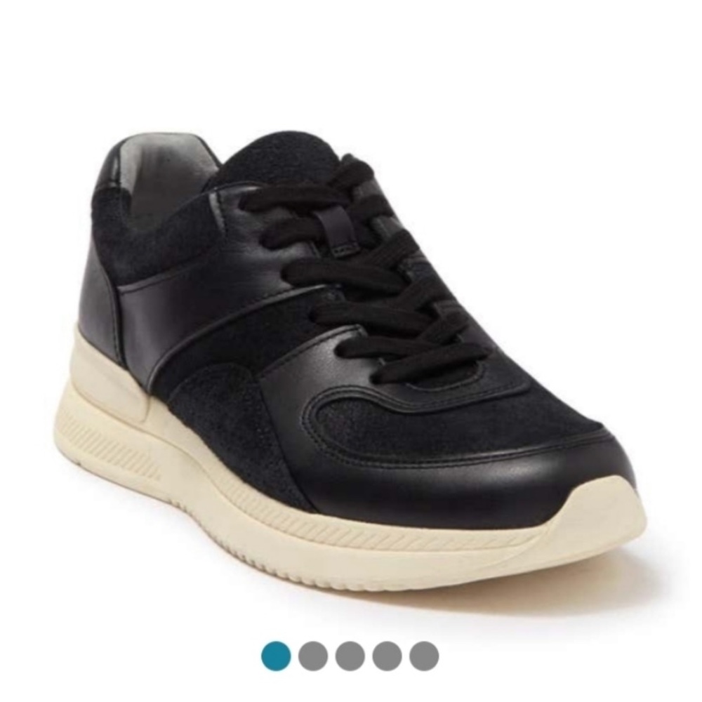 Everlane The Trainer Leather Sneaker in Black